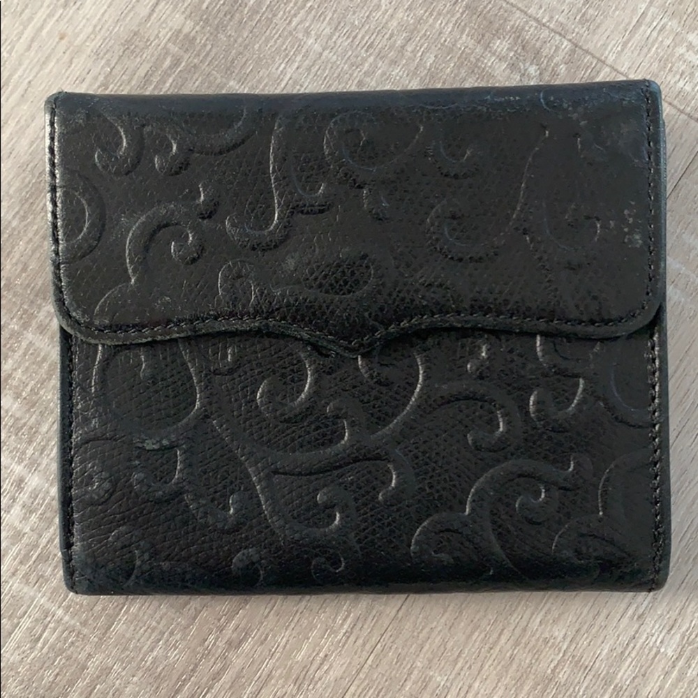 Real black leather wallet